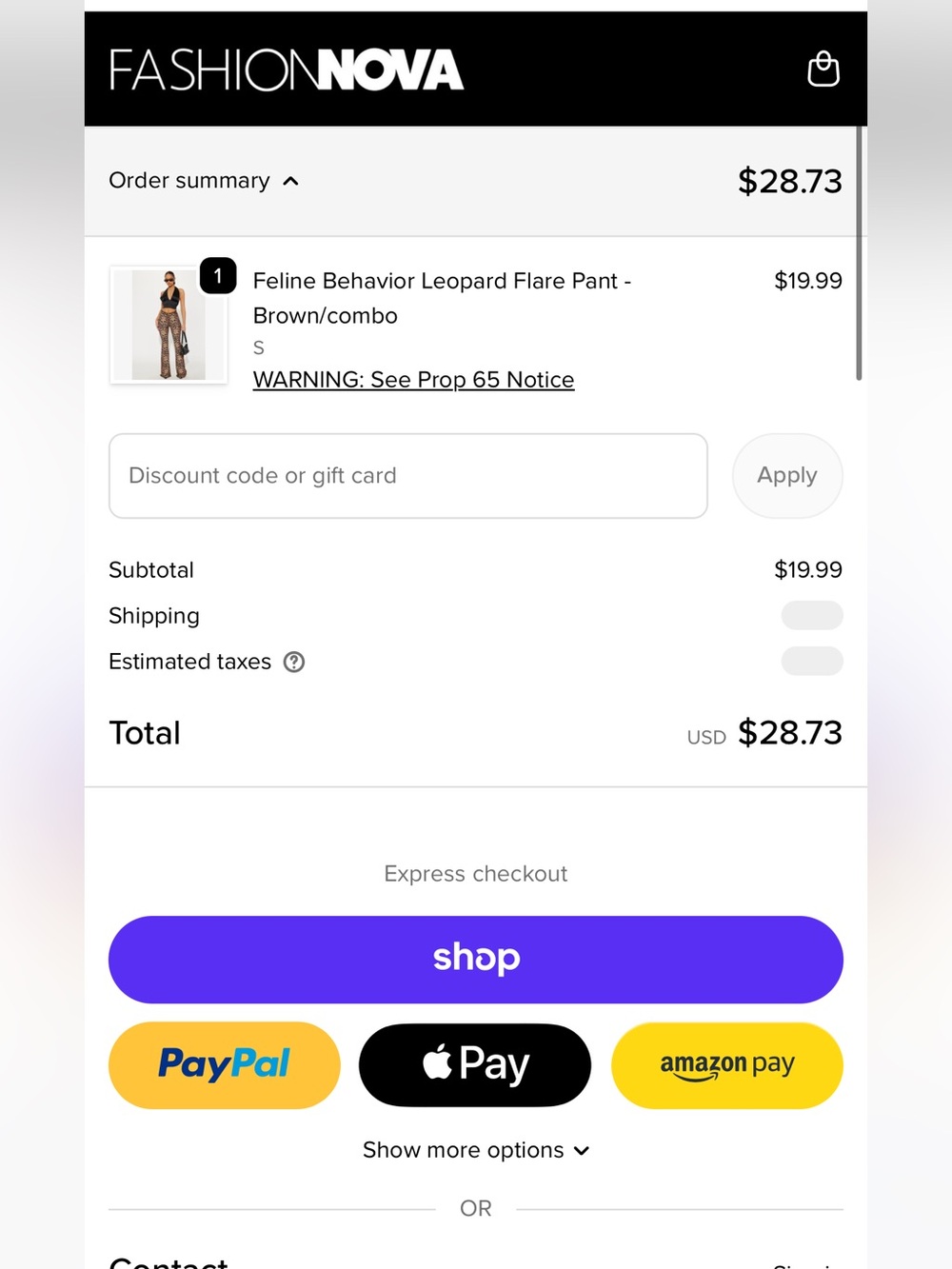 Fashion Nova Leopard Print Boot Cut Pants - Brown & Black - Picture 4 of 4